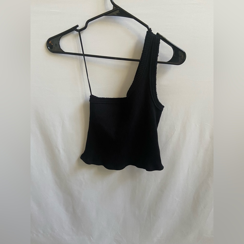 Urban outfitters one shoulder black top